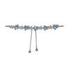 Modern Minimalist Silver Blue Zircon Flower Bracelet For Women Gift