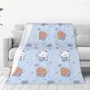 Custom Cute Dudu Blankets Warm Flannel Throw Blanket For Bedding Couch Quilt