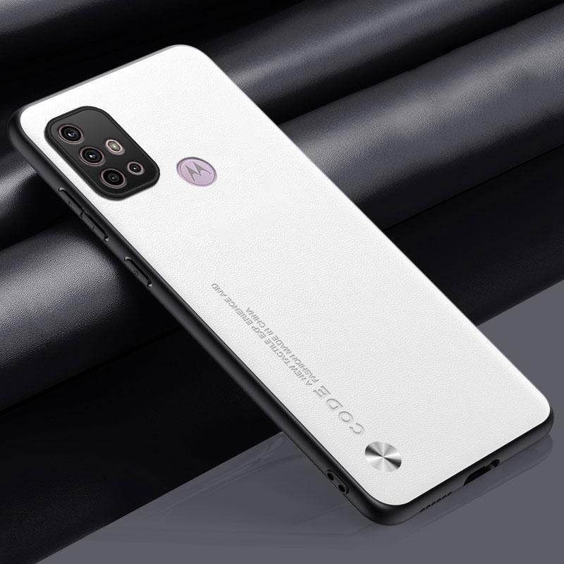 

Роскошный чехол из искусственной кожи для Motorola Moto G10 G20 G30, задняя крышка, матовый силиконовый чехол для телефона с полной защитой для Motorola G30 G20 Moto G30 белый