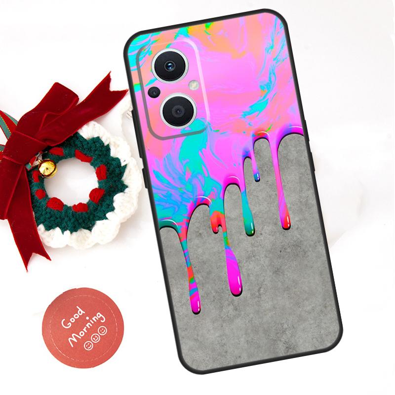Pastel Melting Rainbow Dripping Funda For OPPO Reno 14 F 13 12 11 10 Pro 11F 12F 13F 7 8 Lite OPPO Find X9 X5 X6 X8 Pro Case