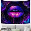 2D Flat - 2D Flat - 2D Flat Print 1pc Tapestry Neon Lips Galaxy Wall Hanging for Bedroom Vibe Wall Background Cloth, Creating Romantic And Soft Atmosp