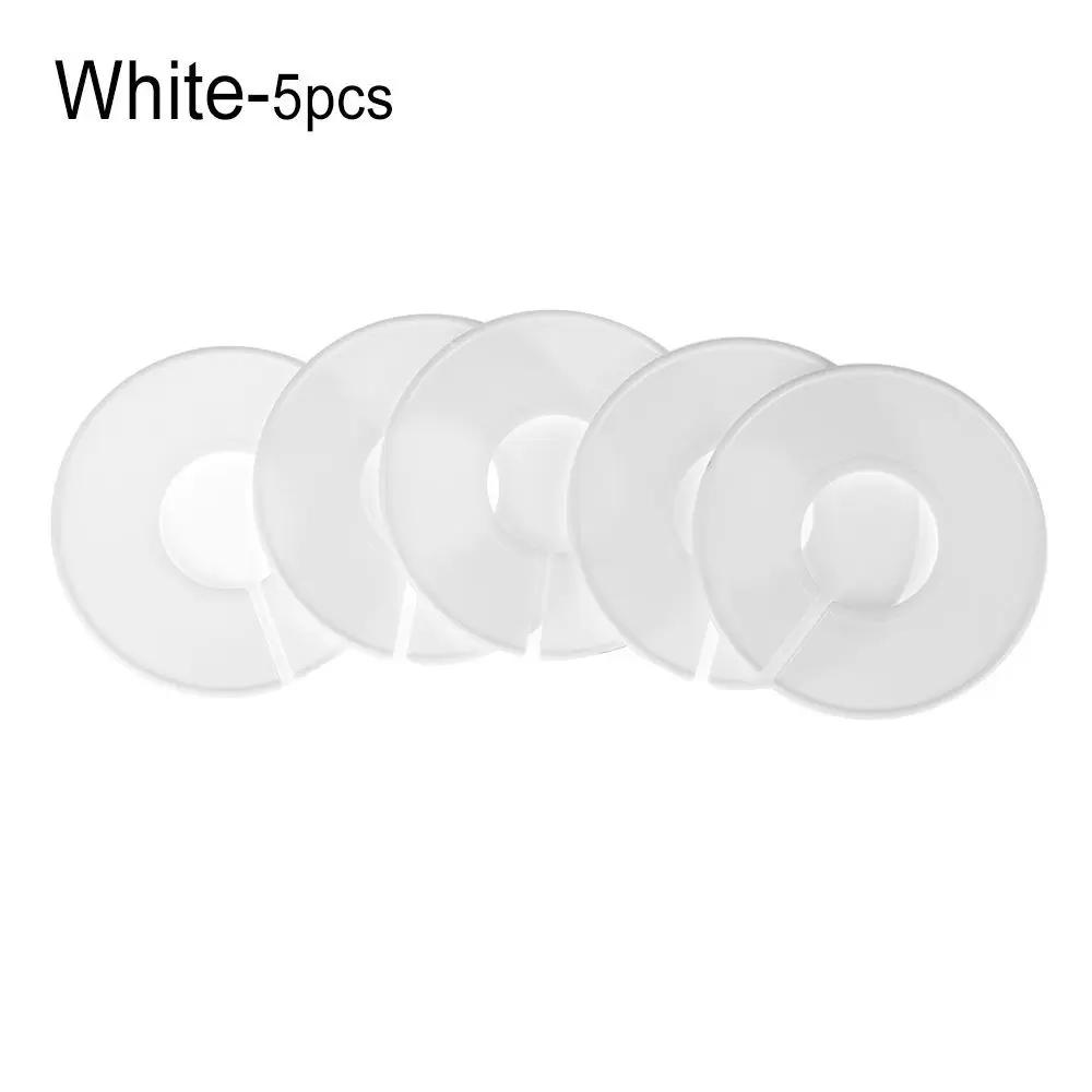 5PCS Plastic DIY Clothing Hangers Rack Dividers Garment Tags Buckles Hanger Wardrobe Size Dividers Hang Tags Size Marking Ring