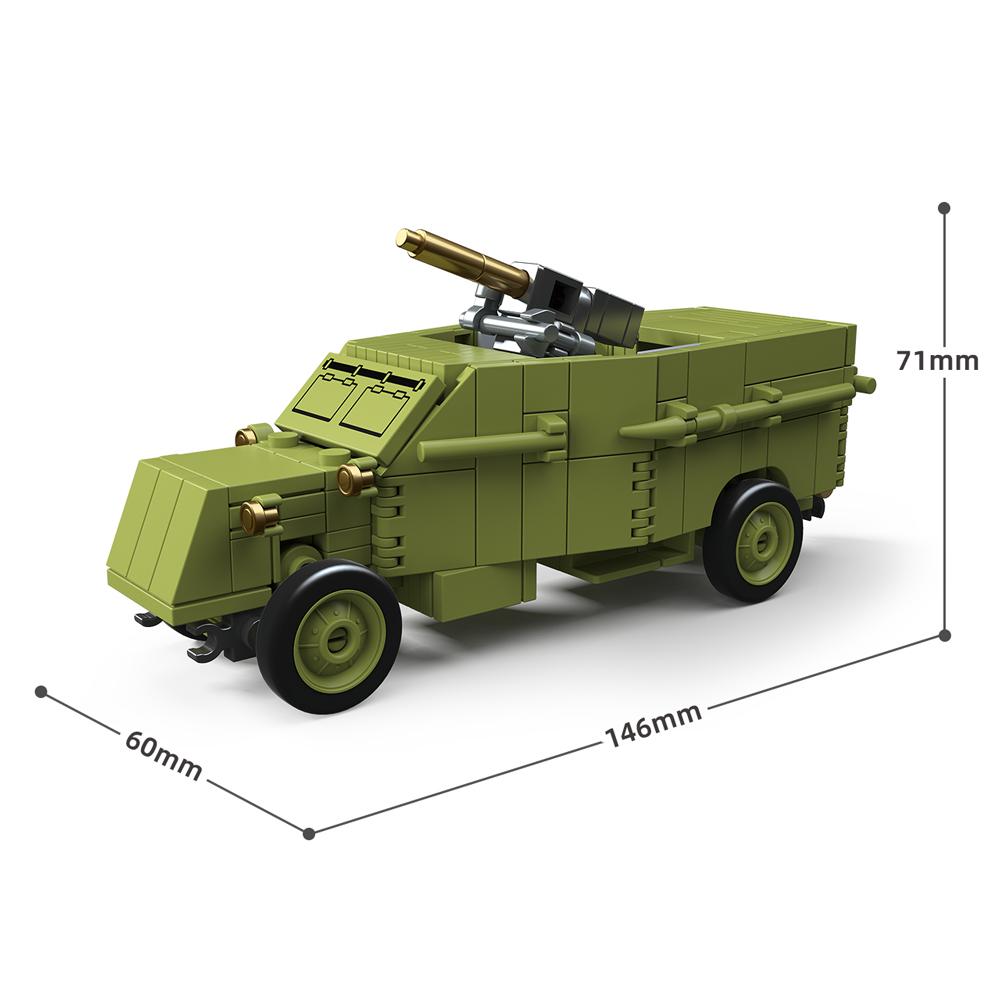 

295pcs Army Building Blocks Set Armoured AA Lorry Armored Vehicle Bricks City Construction Toy For Children