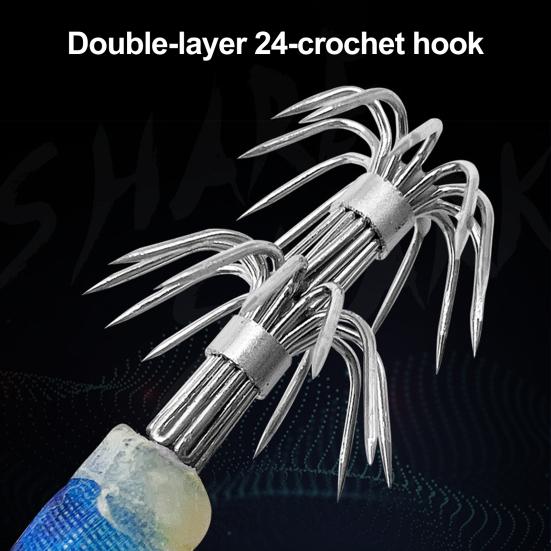 Shrimp Fake Bait Fishing Lure with Sharp Hook Realistic Looking 3D Eyes Bright Colors Luminous Hard Lure Artificial Bait