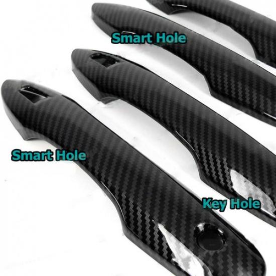 For 20 21 22  Toyota Corolla Sedan Carbon Fiber Side Smart Door Handle Cover