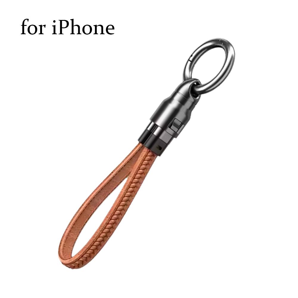 New PD240W Fast Charging Leather Lanyard Keychain Data Cable Charging Suitable Android Phone Ca N0W9