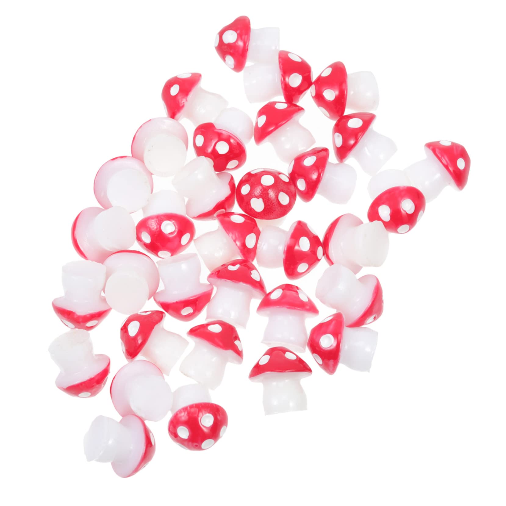 ibasenice 50pcs Mini Mushroom Ornaments, Decorative Mushrooms, Miniature Mushroom Ornaments, Colorful Mushrooms, Artificial Mushrooms, Mushroom
