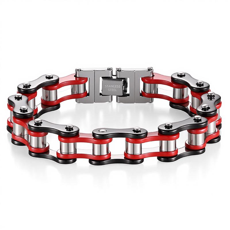 Retro Stainless Steel Motorcycle Chain Bracelet - Creative European & American Style