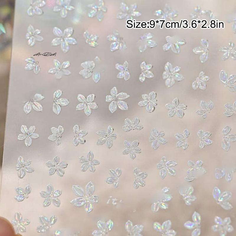 1Pc 5-Petal Flower Nail Sticker Mini Fresh Small Color Nail Decal DIY Nail Art Manicure Tool Jewelry