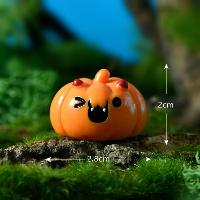 Halloween Series Micro-landscape Crystal Ball Accessories Transparent Ghost Pumpkin Resin Small Ornaments