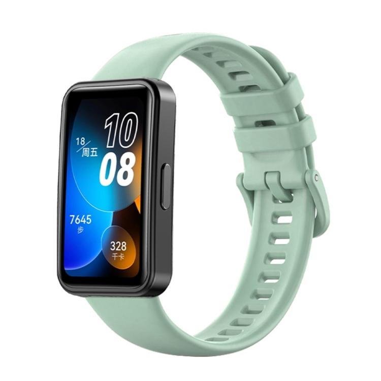 Für Huawei Band 8 16mm einfarbiges Silikon-Ersatz-Uhrenarmband