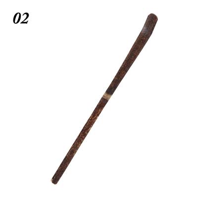 Teegeschirr Handgefertigter Leitfaden Gewürz-Gadget Schwarzes Bambusholz Teestäbchen Matcha-Löffel Blattschaber