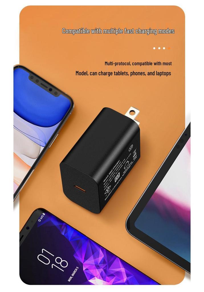 PD20W Multi-functional Fast Charger with TYPE-C Port, Japanese Standard, PSE Certified.