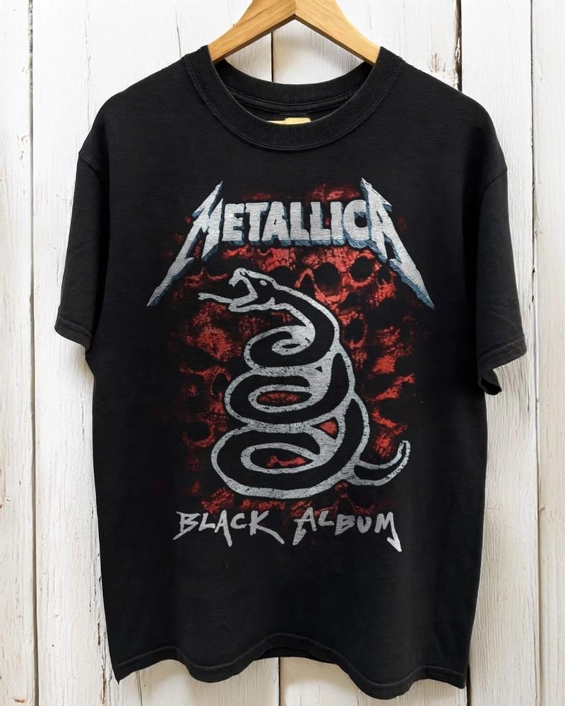 METALLICA The Black Album Heavy Metal Band Black Unisex  Size S-4XL Unisex T-Shirt S