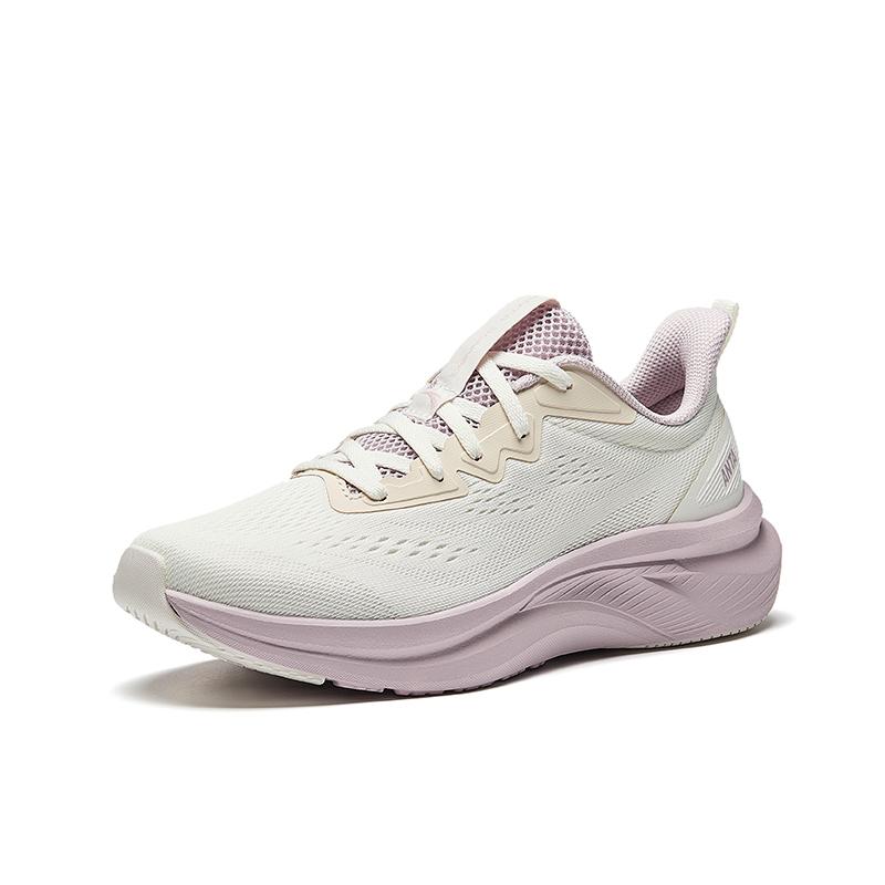 New Anta Anti Slip And Wear Resistant Breathable Low Top Casual Running Shoes Women's White Pink 922515514-1