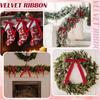12pcs Red Christmas Bows decoration Velvet Bows Ribbon Home Christmas Tree Bows Gift Wrapping DIY Crafts Front Door Wreath decor