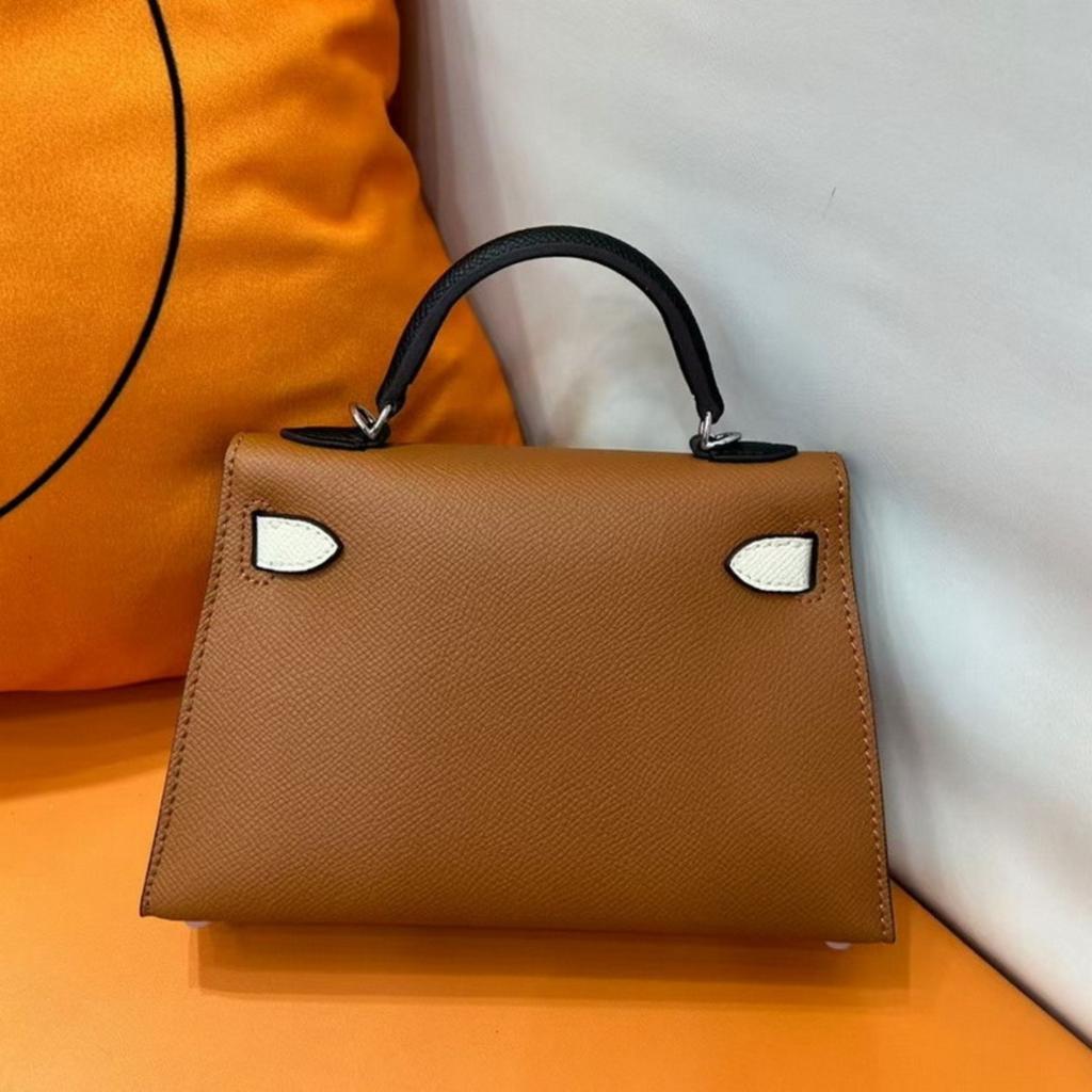 2025 Neue Leder Damen Tasche Kai-Li Tasche Palmenmuster Farbkombination Handtasche Umhängetasche Schrägband Mode Mini Kleine Tasche
