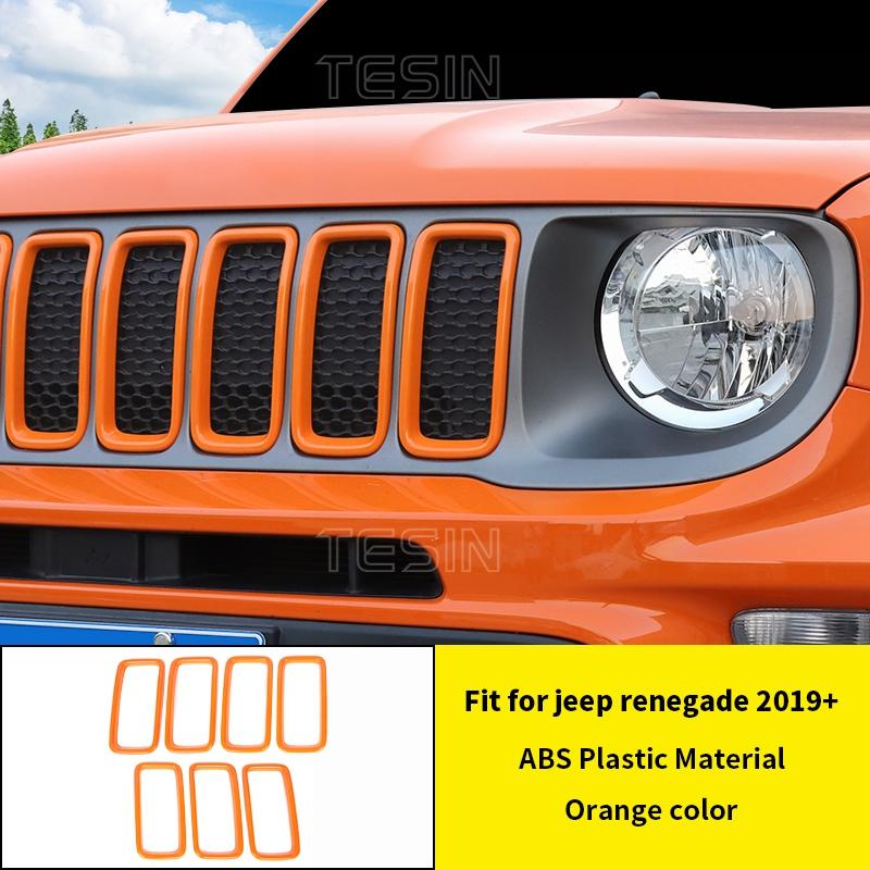 Car Front Grille Headlight Lamp Decoration Cover for Jeep Renegade 2019 2020 2021 2022 2023 2024 Lamp Hoods Exterior Accessories