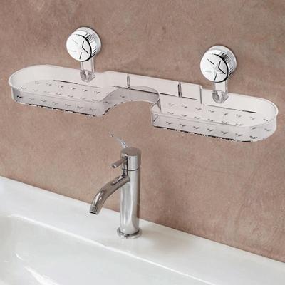 Suport de depozitare pentru baie cu ventuză Organizator de duș pentru toaletă Apartament Economisire spațiu casnic Montare pe perete