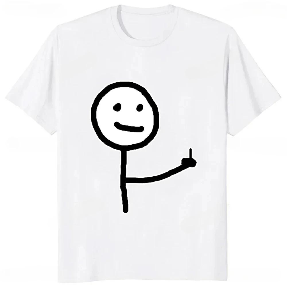 Prostřední prst Funny Maniak Tisknuto Muž T-Shirt Volné Casual Módní Harajuku Hip Hop T-shirt Hipster Streetwear Comfort Clothing