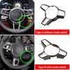For Porsche Macan Cayenne Panamera 718 911 918 ABS Carbon Fiber Texture Interior Steering Wheel Cover Trim Moldings