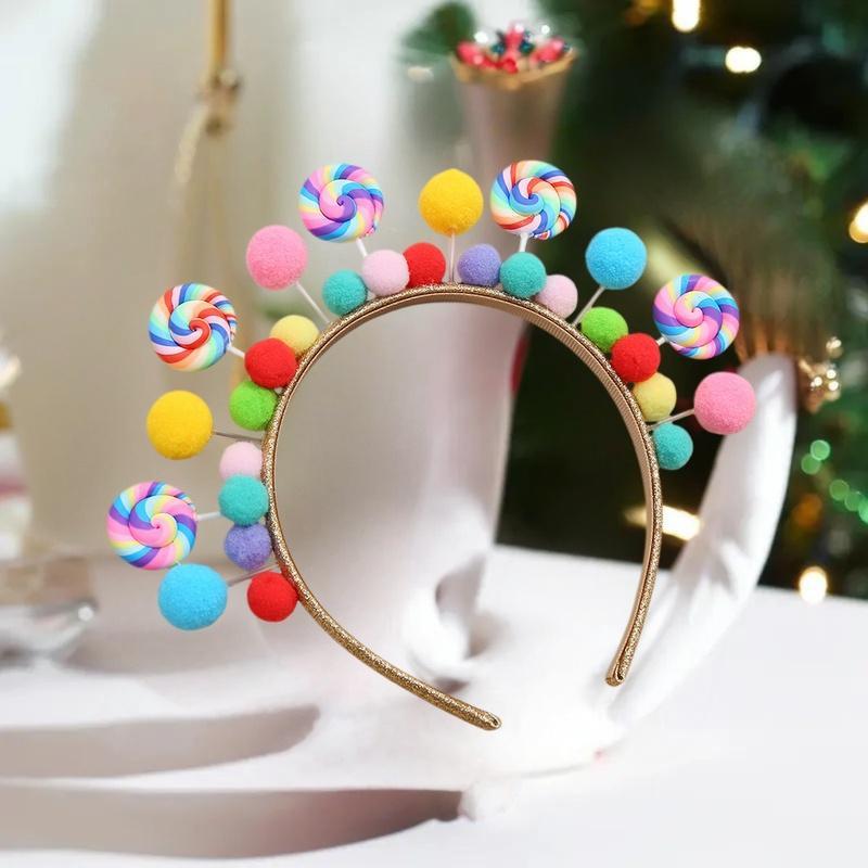 Cartoon Lollipop Hairband Sweet Candy Hair Band Girly Heart Princess Headband Birthday Party Holiday Costume Hair Accessories