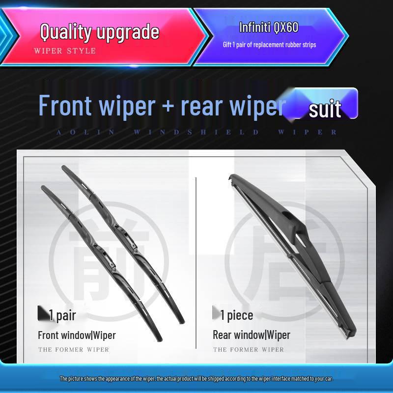 Infiniti QX60 2022 Front & Rear Boneless Wiper Blade Strip