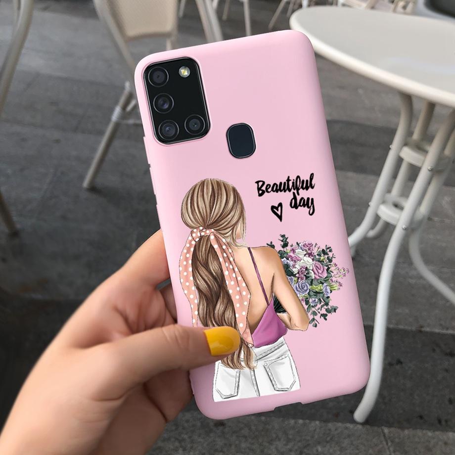 Sunflowers Daisy Shap-on Case For Samsung A21s Case Samsung Galaxy A21S A 21S A21 S A217F Cover Dustproof Silicone Bumper Coque