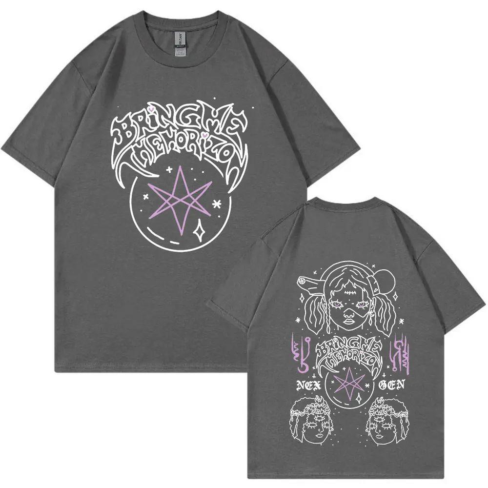 Y2k Mode Hip Hop Print T-Shirts Heavy Metal Rock Band T-Shirt Bmth Bringme Thehorizon Album Post Huunisex Nex Gen T-Shirt Unisex