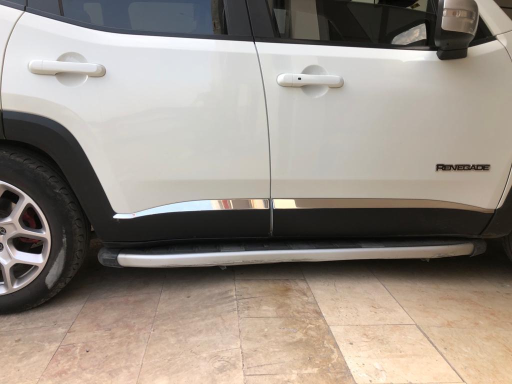 Молдинг дверной (4 шт, нерж) Carmos - Турецкая сталь для Jeep Renegade