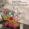 Wave Board Water Cup Holder, Vertical Storage Space Saving Design, Stable Assembled Wave Slot Easy Access Kitchen Organizer
