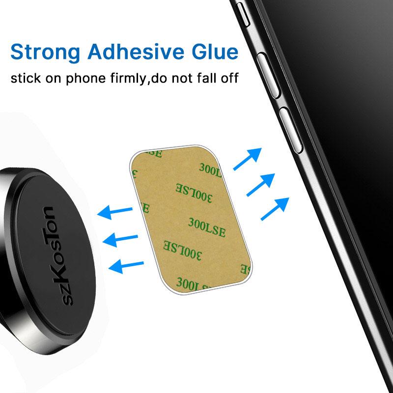 5pcs Metal Plate Disk Iron Sheet for Magnetic Car Mobile Phone Holder Self-adhesive Metal Plate Sticker for Magnet Car Stand