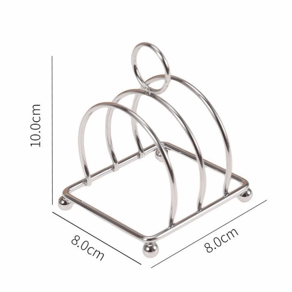 

Stainless Steel Toast Bread Rack Multi-functional Space Saving Bread Holder Food Display Stable Bread Cooling Rack Home Kitchen серебряный