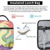 Cartoon Cute Dinosaur Couple Watching Sunset Insulated Lunch Bag for Women Children Portable Food Boxes Thermal Lunch Box Tote