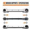 1/4 3/8 3/16 5/16 inch Ratcheting Service Wrench Square Wrench  Refrigeration Service