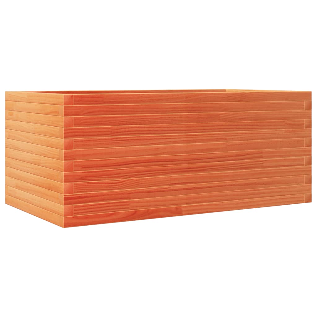 Plant Pot Wax Brown 110 X 60 X 46 Cm Solid Pine Wood