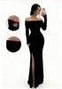 2026 Autumn One-Shoulder Slim-Fit Slit Dress