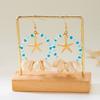 Summer Breeze Cool Starfish Shell Pendant Earrings for Women Retro Fashion