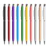 100Pcs 2 In 1 Mini Metal Capacitive Touch Screen Microfiber Stylus With Ballpoint Pen Gift For iPad iPhone Free Custom Logo