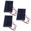 3pcs 6V 1W Polycrystalline Solar Panel Module with 30cm Cable - Eco-Friendly Solar Charger