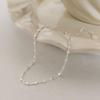S925 Sterling Silver Glittering Square Chain Bracelet for Women - Korean Simple Design, Versatile & Stylish