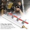 Muti Way Home Co2 Gas Manifold Distribution Splitter Beer 4 Way