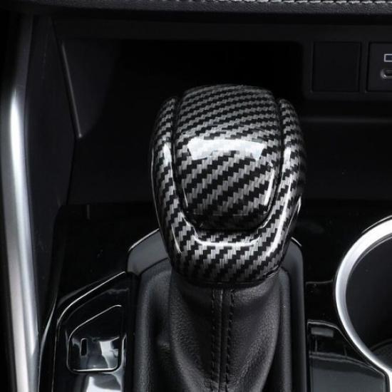 ABS Carbon fiber Gear Shift Knob Cover Trim For Toyota Grand Highlander 2024 2X