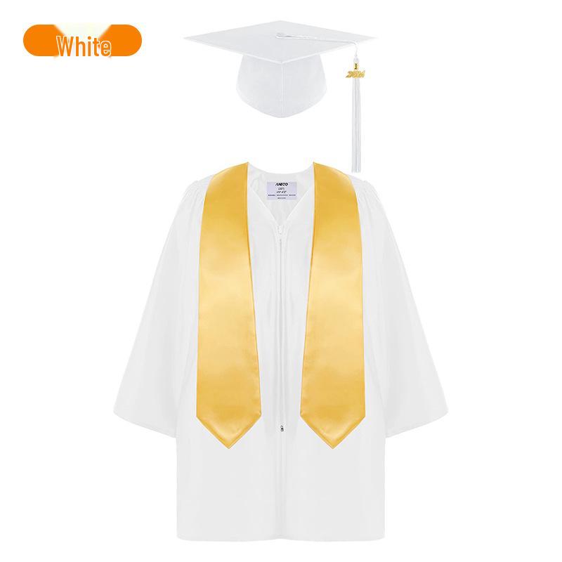 European & American Children's Graduation Gown: Knitted Kindergarten & Elementary School Set for Performances