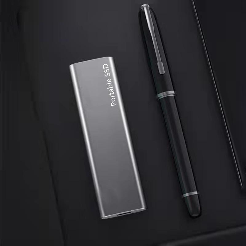 High-Capacity 2TB Portable SSD USB Flash Drive - Black