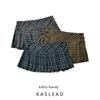 Kaslead New Arrival Women's Clothing Fashion Style Fashion All-Match Casual Gingham Adjustable Pleated Skirt