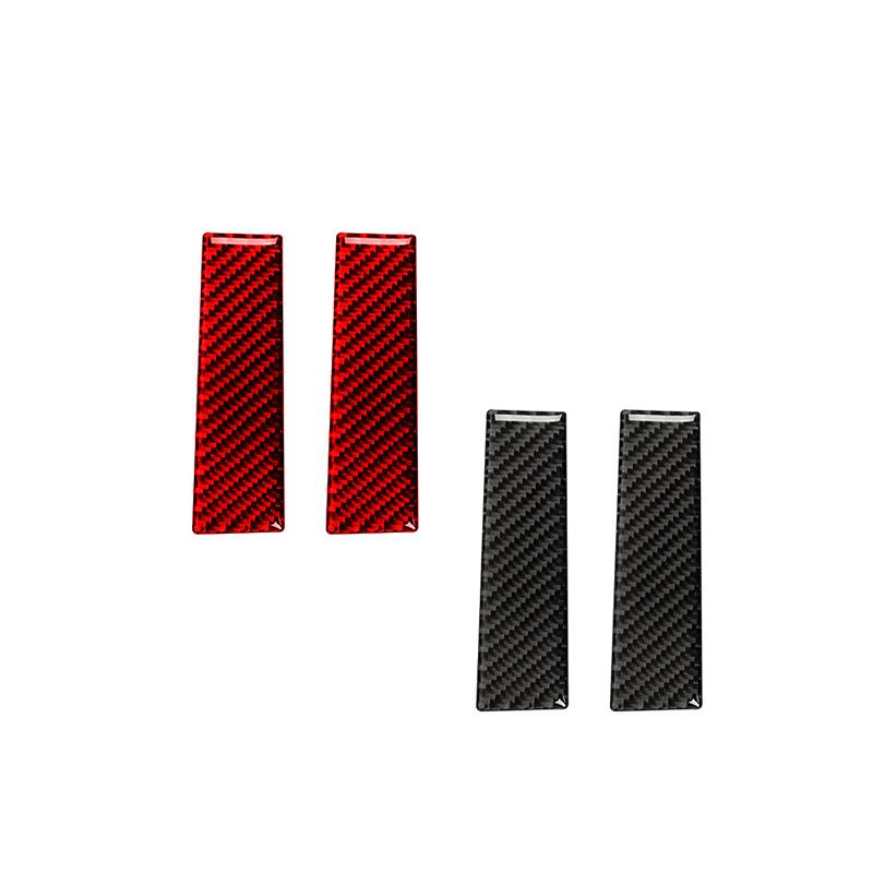 2PCS Carbon Fiber Car Central Console GPS Navigation Screen Panel Frame Interior Decoration Sticker For Ford Mustang 2015-