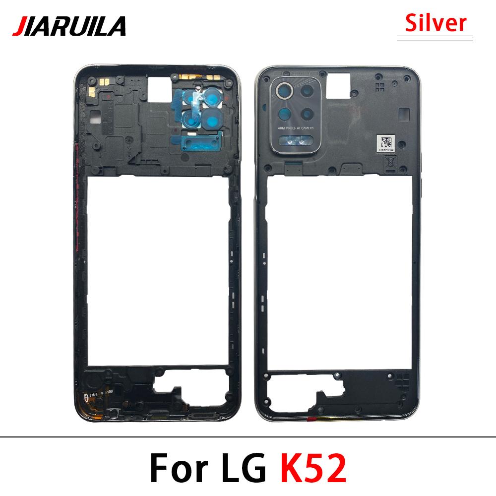 10Pcs\Lot Great Middle Frame Holder Housing Replacement Repair Part For LG K42 K52 K62 K61 Middle Frame With Glass Lens