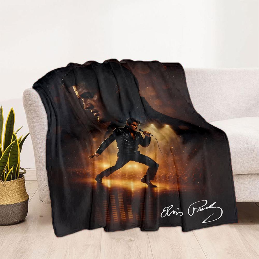 Elvis Presley Performance Blanket Soft & Cozy Perfect for Seaside Office Livingroom All-Season Use Digital Print Perfect Gift for Relatives and Friend