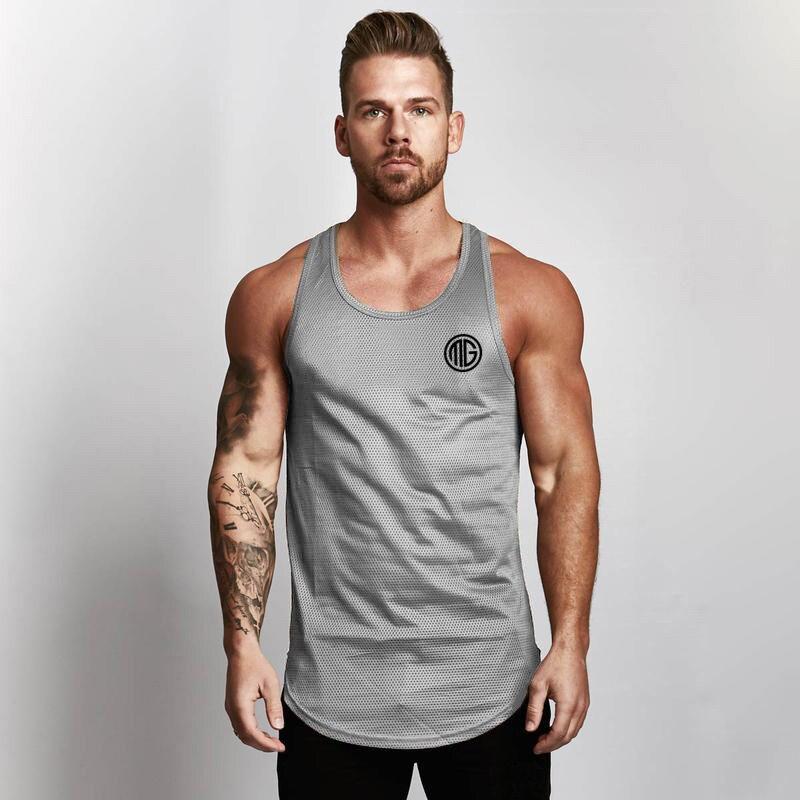 Muscleguys Summer and Autumn Men's Quick-drying Breathable Basketball Clothing Loose Running Sports Fitness Thin Vest